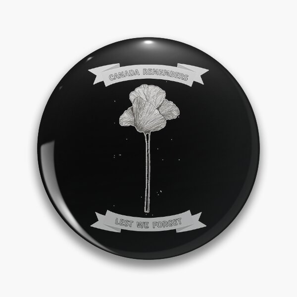 Item preview, Canada Remembers Lest We Forget Hand Drawn Poppy Line Drawing Canadian Remembrance Day  designed and sold by H3designs.