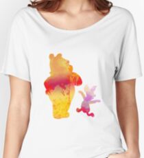 Bear and Pig Inspired Silhouette Women's Relaxed Fit T-Shirt