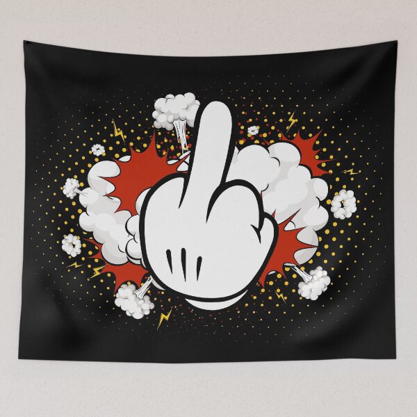Item preview, Flipping the bird, middle finger, comic style designed and sold by monsterplanet.
