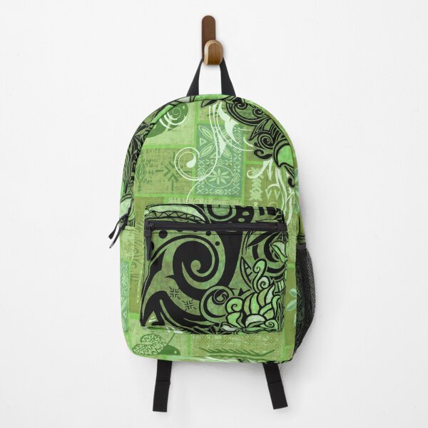 Item preview, Hawaiian Black Overlay With Green Village Jungle Tiare Tapa Artboard designed and sold by sunnthreads.