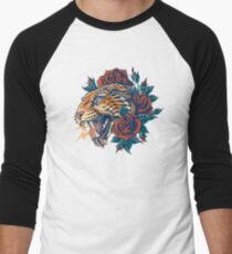 Camiseta ¾ bicolor para hombre Leopard adornado (Versión en color)
