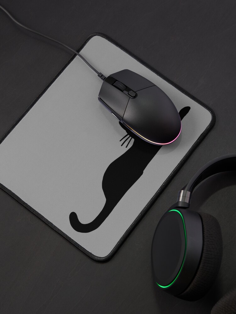 Thumbnail 4 of 5, Mouse Pad, Black Cat designed and sold by ShortCoffee.