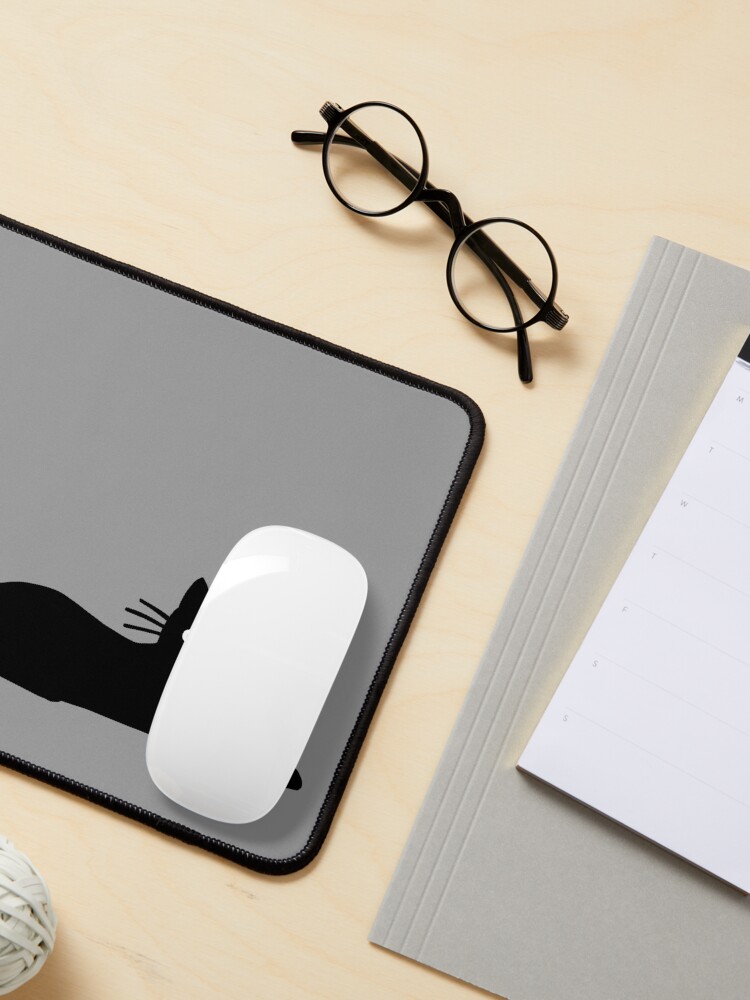 Thumbnail 3 of 5, Mouse Pad, Black Cat designed and sold by ShortCoffee.