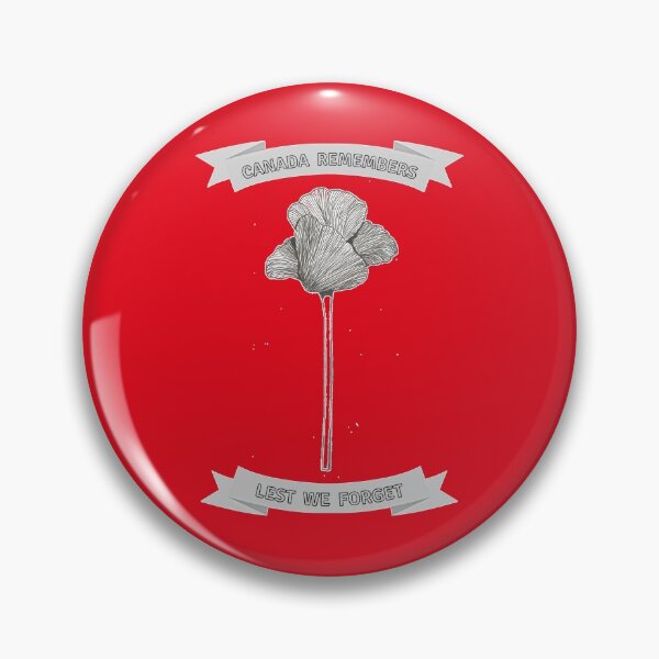 Item preview, Canada Remembers Lest We Forget Hand Drawn Poppy Line Drawing Canadian Remembrance Day  designed and sold by H3designs.