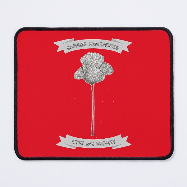 Item preview, Canada Remembers Lest We Forget Hand Drawn Poppy Line Drawing Canadian Remembrance Day designed and sold by H3designs.