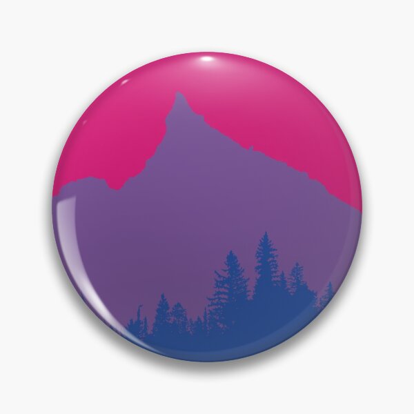 Item preview, Mount Thielson Oregon Bi Pride Flag designed and sold by krewsonk.