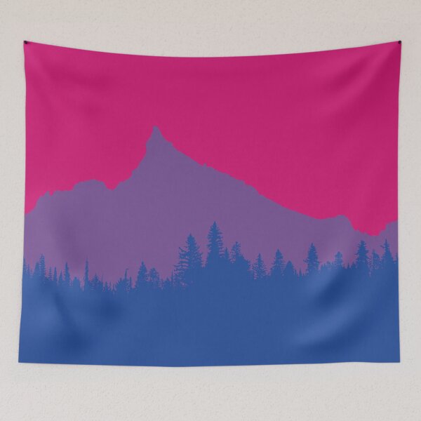 Item preview, Mount Thielson Oregon Bi Pride Flag designed and sold by krewsonk.