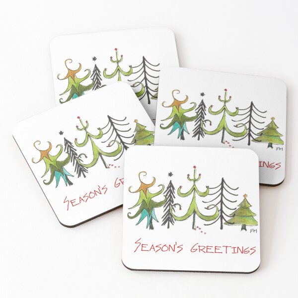 Item preview, Whimsical Watercolor Christmas Trees designed and sold by Fiona MacKay.