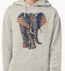 Ornate Elephant v2 (Color Version) Pullover Hoodie