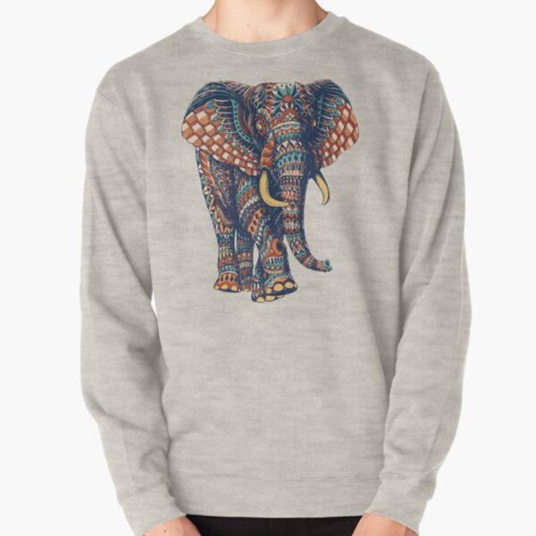Ornate Elephant v2 (Color Version) Pullover Sweatshirt