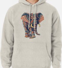 Verzierter Elefant v2 (Farbversion) Hoodie