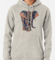 Ornate Elephant v2 (Color Version) Pullover Hoodie