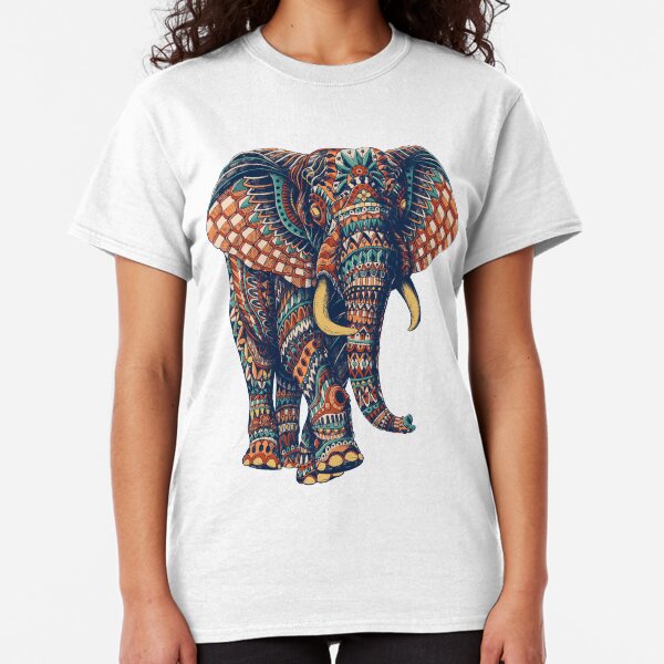 Ornate Elephant v2 (Color Version) Classic T-Shirt