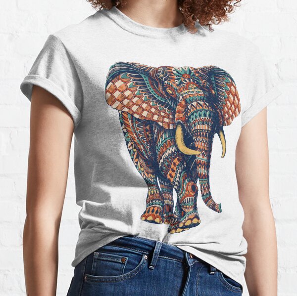 Ornate Elephant v2 (Color Version) Classic T-Shirt