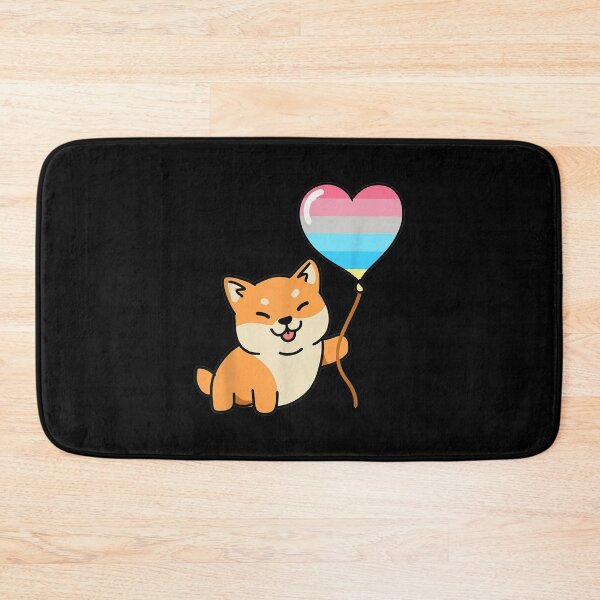 Item preview, Shiba Inu Genderflux Heart Balloon designed and sold by miann4.