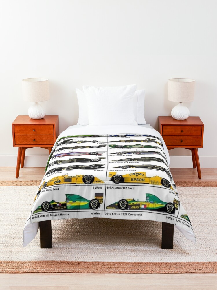 Alternate view of Evolution of Lotus F1 Cars Comforter