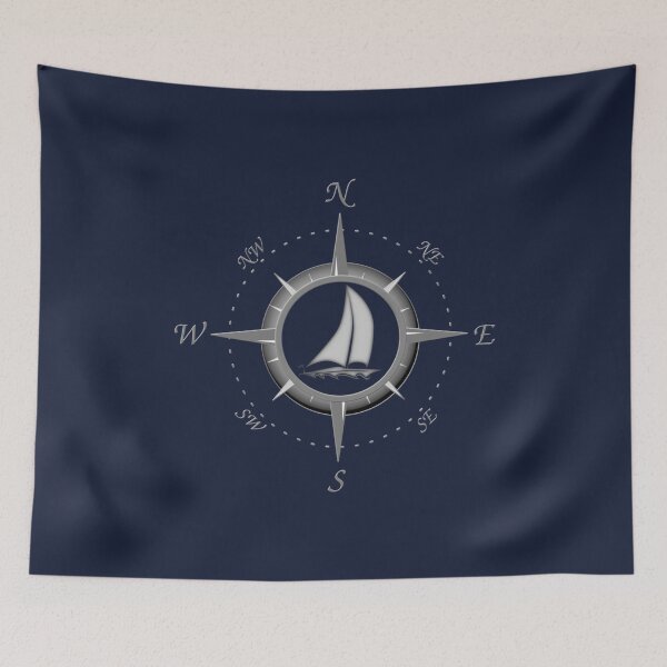 Item preview, Sailboat And Compass Rose designed and sold by BaoPhong.