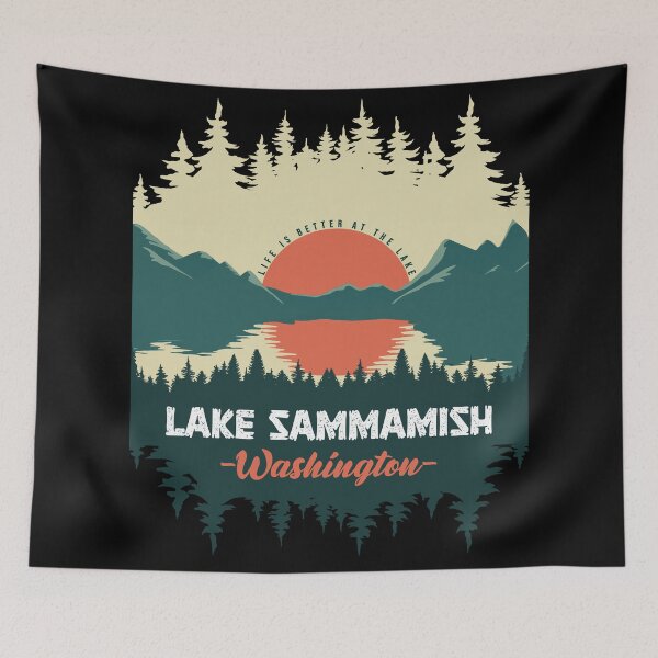 Item preview, Retro Lake Sammamish Washington designed and sold by Friday NightCo.