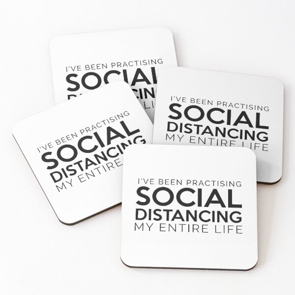 Item preview, Social Distancing My Entire Life Black designed and sold by felixbunny.