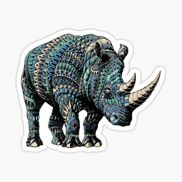 Rhino (Color Version) Sticker
