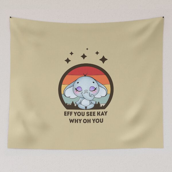 Item preview,  Eff You See Kay Why Oh You Funny Vintage Elephant Yoga Lover designed and sold by ShopAlso.