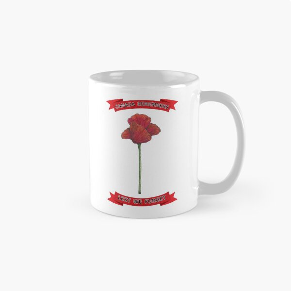 Item preview, Canada Remembers Lest We Forget Hand Drawn Poppy Line Drawing Canadian Remembrance Day  designed and sold by H3designs.