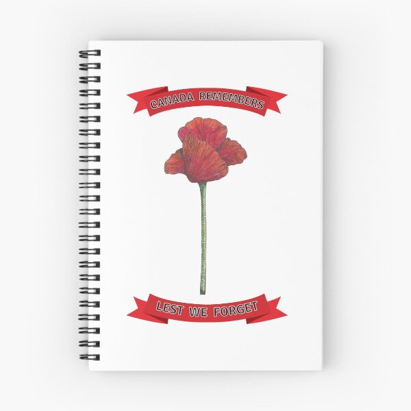 Item preview, Canada Remembers Lest We Forget Hand Drawn Poppy Line Drawing Canadian Remembrance Day  designed and sold by H3designs.