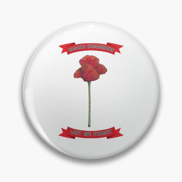 Item preview, Canada Remembers Lest We Forget Hand Drawn Poppy Line Drawing Canadian Remembrance Day  designed and sold by H3designs.