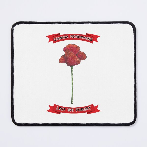 Item preview, Canada Remembers Lest We Forget Hand Drawn Poppy Line Drawing Canadian Remembrance Day  designed and sold by H3designs.
