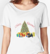 Scottish Terrier Christmas Gifts Women's Relaxed Fit T-Shirt