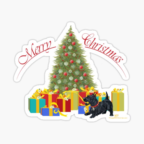 Scottish Terrier Christmas Gifts Sticker