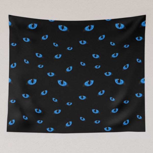 Item preview, Glowing blue cat eyes designed and sold by Pear Tree Studio.