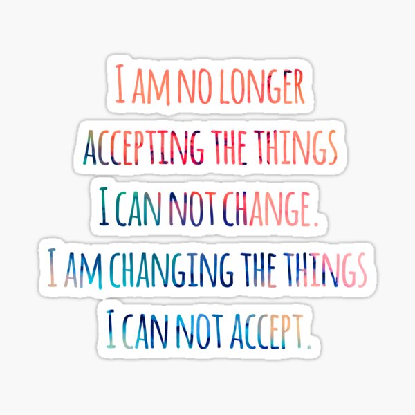 No Longer Accepting Sticker
