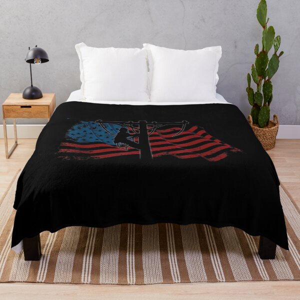 Item preview, Lineman American Flag Lineworker designed and sold by miann4.