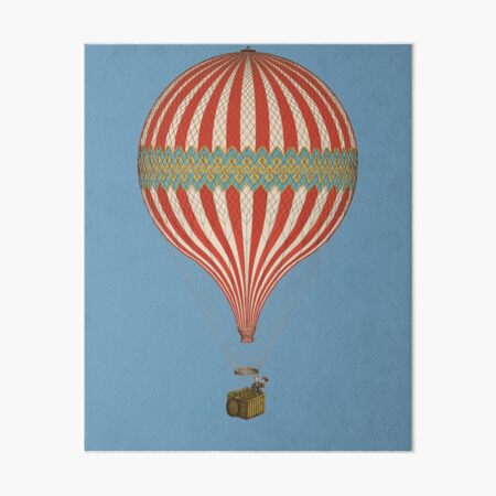 Old Fashioned Hot Air Balloon Art Print for Sale by moonlightglo