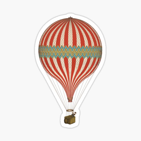 Item preview, Colorful Steampunk Retro Hot Air Balloon designed and sold by RedThorThreads.