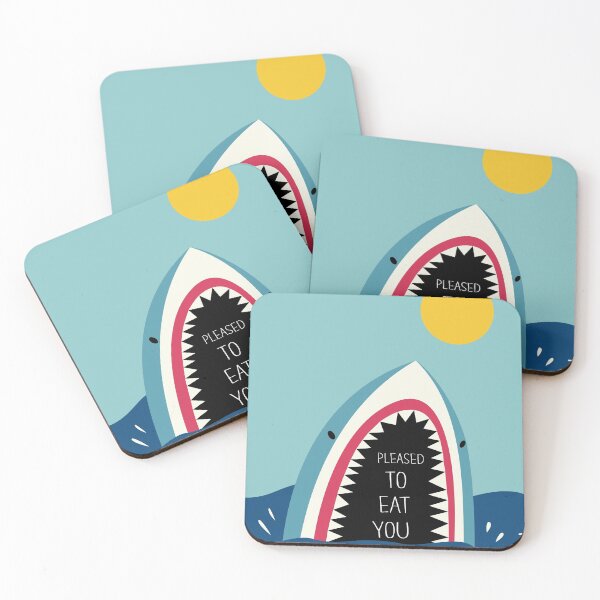 Item preview, Pleased To Eat You | Funny Shark Greetings designed and sold by DAFIN.