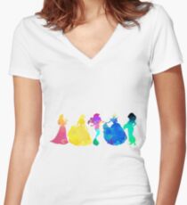 Prinzessinnen inspiriert Silhouette Shirt mit V-Ausschnitt