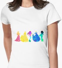 Prinzessinnen inspiriert Silhouette Tailliertes T-Shirt für Frauen
