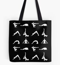 Yoga poses silhouette Tote Bag