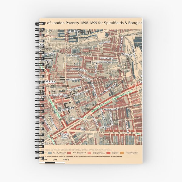 Item preview, Booth's Map of London Poverty for Spitalfields & Banglatown ward, City of London designed and sold by ianturton.