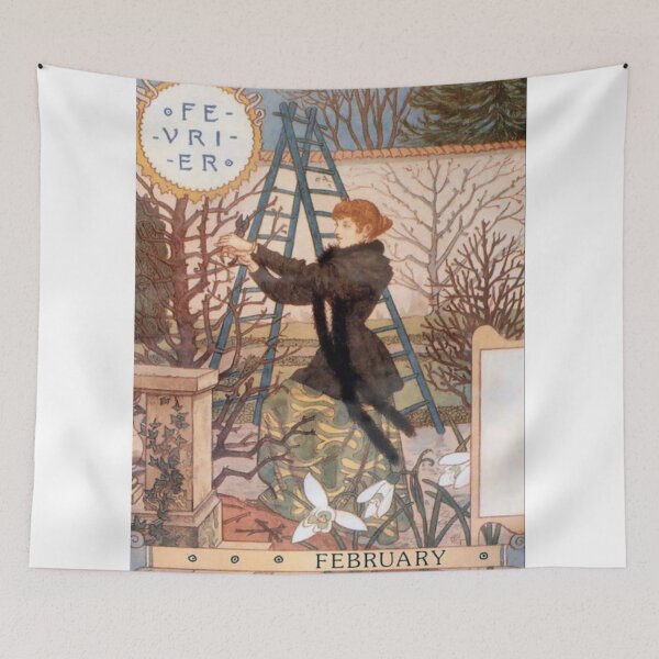 Item preview, Eugene Grasset French Art Nouveau Poster February  designed and sold by Bellathewilde.