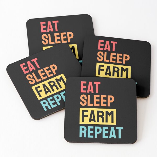 Item preview, Eat Sleep Farm Repeat Eat Sleep Horse Racing Repeat Farmer Joke designed and sold by chetan786.