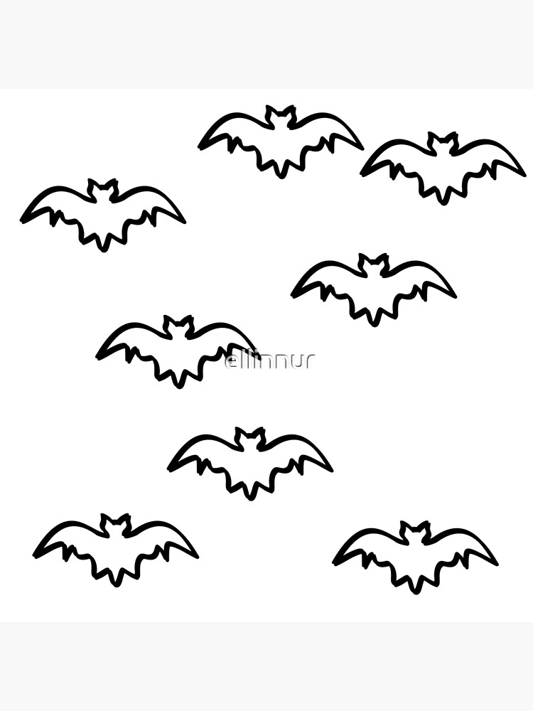 halloween-bat-outline-pattern-art-board-print-for-sale-by-ellinnur-redbubble