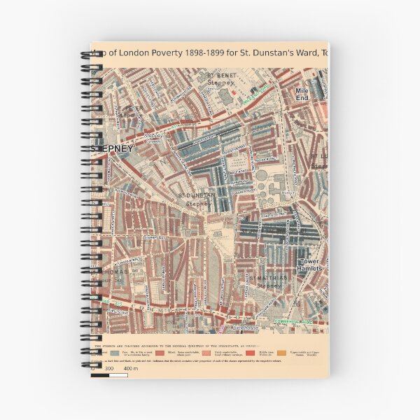 Item preview, Booth's Map of London Poverty for St Dunstan's ward, Tower Hamlets designed and sold by ianturton.