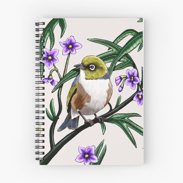 Item preview, Silver Eye in Kangaroo Apple #1 by Australian artist Laural Retz designed and sold by Laural Retz.
