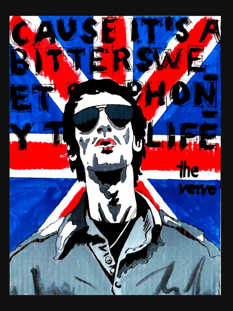 english-singer-most-popular-richard-ashcroft-t-shirt-for-sale-by