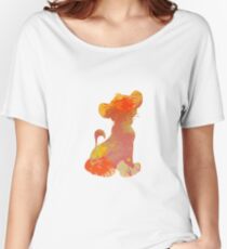 Löwejunges spornte Schattenbild an Loose Fit T-Shirt