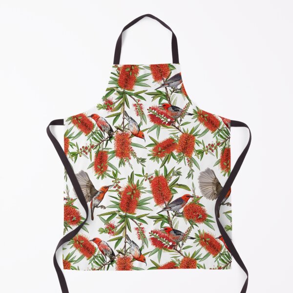 Item preview, Scarlet Honeyeaters in Callistemon by Australian artist Laural Retz designed and sold by Laural Retz.