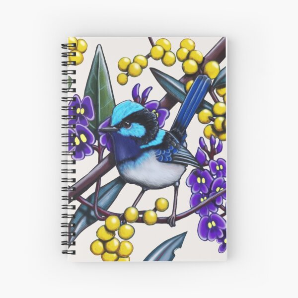 Item preview, Happy Wandering Blue Wren by Australian artist Laural Retz designed and sold by Laural Retz.